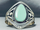 Wil Begay Vintage Native American Navajo Green Turquoise Sterling Silver Bracelet-Nativo Arts