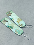 Native American Sensational Santo Domingo Turquoise Huge Slab Pendant Earrings-Nativo Arts