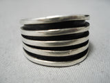 Exceptional Vintage Navajo Sterling Silver Ring Native American-Nativo Arts