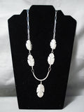 Detailed Intricate!! Navajo Sterling Silver Native American Feather Necklace-Nativo Arts
