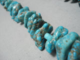 Tremendous Vintage Navajo Turquoise Necklace Old Native American-Nativo Arts