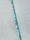 Native American Very Old Vintage Santo Domingo Kingman Turquoise Sterling Silver Necklace-Nativo Arts