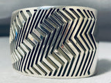 One Of The Most Detailed Ever Native American Navajo Sterling Silver Bracelet-Nativo Arts