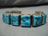 Amazing Vintage Native American Navajo Turquoise Sterling Silver Bracelet-Nativo Arts