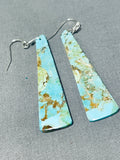 Native American Awesome Santo Domingo Large Turquoise Slab Pendant Earrings-Nativo Arts