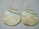 Native American Exceptional Santo Domingo Royston Turquoise Sterling Silver Earrings-Nativo Arts