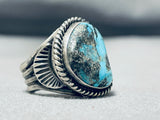 Tommy Jackson Vintage Native American Navajo Godber Turquoise Sterling Silver Ring-Nativo Arts