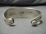 Important Vintage Native American Navajo Tom Moore Turquoise Sterling Silver Bracelet-Nativo Arts