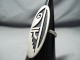 Expressive Vintage Hopi Sterling Silver Ring Native American Old-Nativo Arts