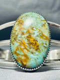 Huge Vintage Native American Navajo Royston Turquoise Sterling Silver Bracelet-Nativo Arts