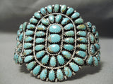 Authentic Vintage Native American Navajo Larry Moses Begay Turquoise Sterling Silver Bracelet-Nativo Arts