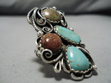 Tremendous Vintage Native American Navajo Royston Turquoise Sterling Silver Ring-Nativo Arts