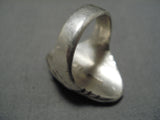 Important Rich Hoskie Vintage Native American Navajo Cerrillos Turquoise Sterling Silver Ring-Nativo Arts
