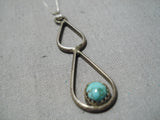 Wonderful Vintage Native American Navajo Royston Turquoise Sterling Silver Necklace Old-Nativo Arts