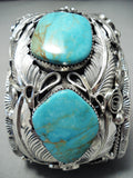 Monster Bear Native American Navajo Authentic Turquoise Sterling Silver Bracelet-Nativo Arts