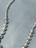 Native American One Of The Most Unique Bead Vintage Navajo Sterling Silver Necklace-Nativo Arts