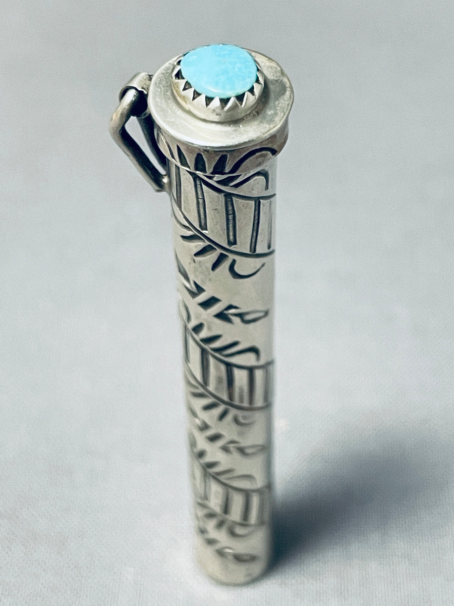 Marvelous Native American Navajo Turquoise Sterling Silver Toothpick H ...