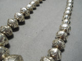 Stunning Navajo Sterling Silver Necklace Native American-Nativo Arts