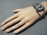Peaceful Hummingbird Vintage Native American Navajo Turquoise Sterling Silver Bracelet-Nativo Arts