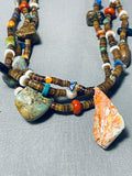 Unforgettable Vintage Native American Navajo Turquoise Sterling Silver Necklace-Nativo Arts
