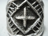 Exceptional Navajo Sterling Silver Cross Ring Native American-Nativo Arts