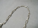 Important Vintage Native American Navajo Betsoi Family Turquoise Sterling Silver Necklace-Nativo Arts