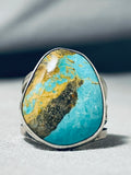 Fabulous San Felipe Signed Royston Turquoise Sterling Silver Ring-Nativo Arts