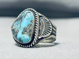 Tommy Jackson Vintage Native American Navajo Godber Turquoise Sterling Silver Ring-Nativo Arts