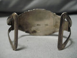 Stunning Vintage Navajo Turquoise Native American Sterling Silver Bracelet-Nativo Arts