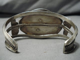 Tremendous Vintage Native American Navajo Blue Diamond Turquoise Sterling Silver Bracelet Old-Nativo Arts