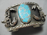 Statement Double Scorpion Turquoise Native American Sterling Silver Bracelet-Nativo Arts
