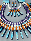 The Most Intricate Native American Inlay Double Sided Sterling Silver Necklace-Nativo Arts