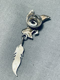 Marvelous Vintage Native American Navajo Sterling Silver Eagle Tie Pin-Nativo Arts