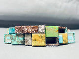 The Craziest Southwestern Sterling Silver Inlay Pueblo Bracelet-Nativo Arts