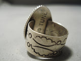 Important Vintage Native American Navajo David Tune Royston Turquoise Sterling Silver Ring-Nativo Arts