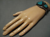 Incredible Vintage Native American Navajo Royston Turquoise Sterling Silver Bracelet-Nativo Arts