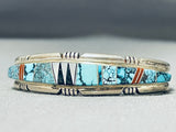 Beyond Intricate Vintage Native American Navajo Spiderweb Turquoise Sterling Silver Bracelet-Nativo Arts