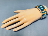 Important Best Mary Morgan Vintage Native American Navajo Turquoise Sterling Silver Bracelet-Nativo Arts