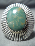 Huge San Felipe Royston Turquoise Sterling Silver Ring Native American-Nativo Arts