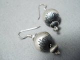 Fabulous Navajo Native American Sterling Silver Earrings-Nativo Arts