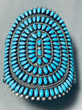 Mind Boggling Vintage Native American Navajo Or Zuni Turquoise Sterling Silver Bracelet-Nativo Arts