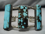 Museum Vintage Native American Navajo Rose Williams Bisbee Turquoise Sterling Silver Bracelet-Nativo Arts
