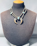 One Of The Best Vintage Native American Navajo Turquoise Grizzly Sterling Silver Choker Necklace-Nativo Arts