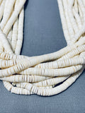 Authentic Santo Domingo White Shell Heishi Hand Woven Native American Necklace-Nativo Arts