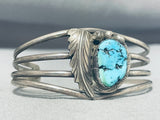 Important Vintage Native American Navajo Morenci Turquoise Sterling Silver Bracelet-Nativo Arts