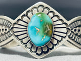 Native American Important Amy Natural Royston Turquoise Sterling Silver Bracelet-Nativo Arts