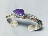Exquisite Vintage Native American Navajo Sugulite Sterling Silver Ring-Nativo Arts