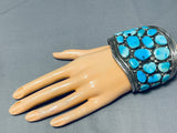 Monster Authentic Vintage Native American Navajo Turquoise Sterling Silver Bracelet-Nativo Arts