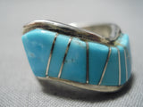 Exquisite Vintage Navajo Turquoise Sterling Silver Ring Native American-Nativo Arts