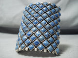 One Of The Best Native American Navajo Lapis Sterling Silver Bracelet-Nativo Arts